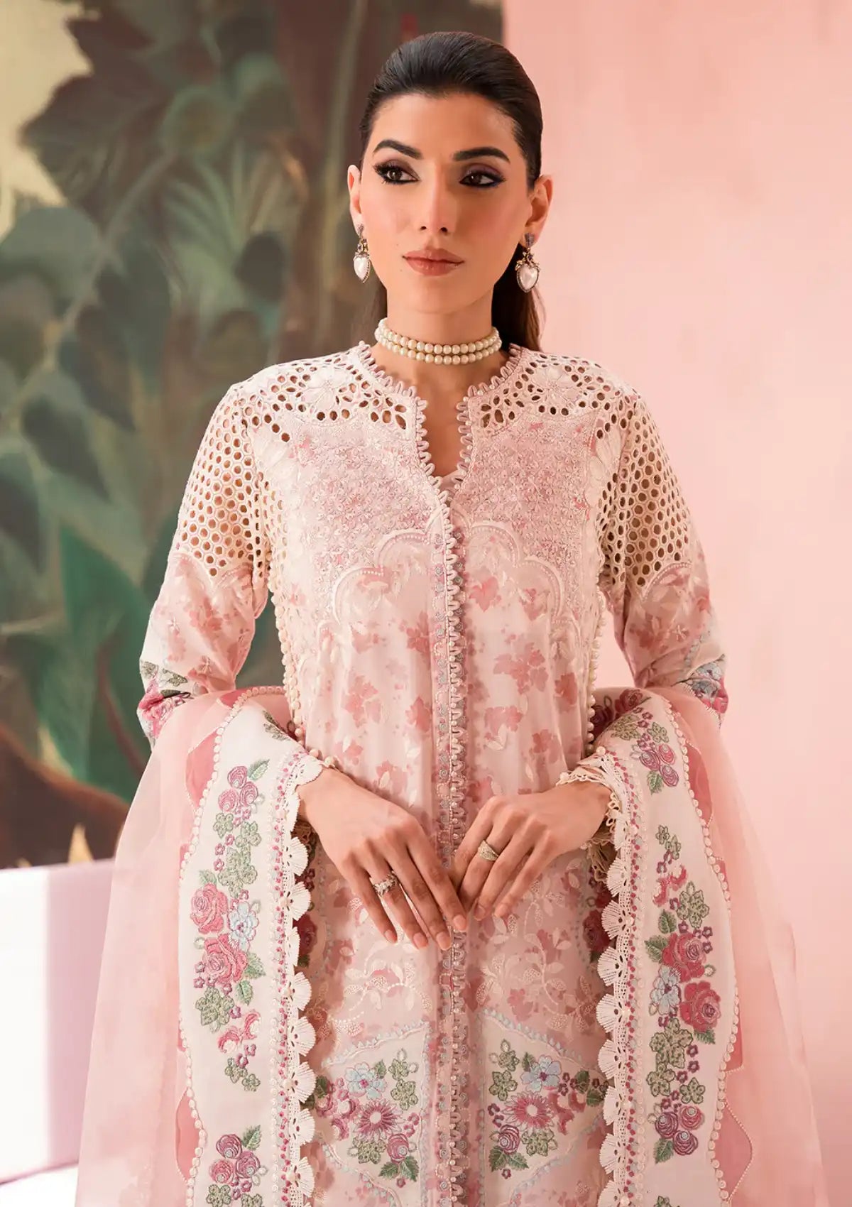Afrozeh The Painted Garden Eid Lawn'24-04 Daisy Dream - Mohsin Saeed Fabrics