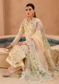 Afrozeh The Painted Garden Eid Lawn'24-08 Sweet Saffron - Mohsin Saeed Fabrics