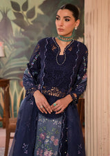 Afrozeh The Painted Garden Eid Lawn'24-10 Bluebell - Mohsin Saeed Fabrics