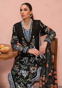 Afrozeh The Painted Garden Eid Lawn'24-03 Midnight Muse - Mohsin Saeed Fabrics