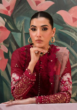 Afrozeh The Painted Garden Eid Lawn'24-06 Dahlia Dusk - Mohsin Saeed Fabrics