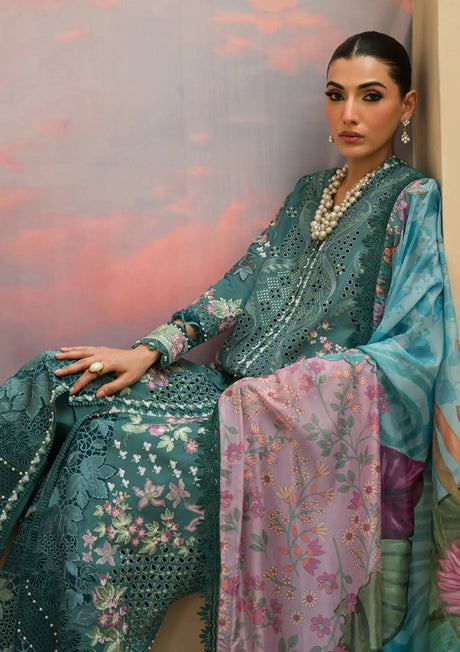 Afrozeh The Painted Garden Eid Lawn'24-01 Stellar Sage - Mohsin Saeed Fabrics
