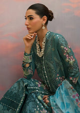 Afrozeh The Painted Garden Eid Lawn'24-01 Stellar Sage - Mohsin Saeed Fabrics