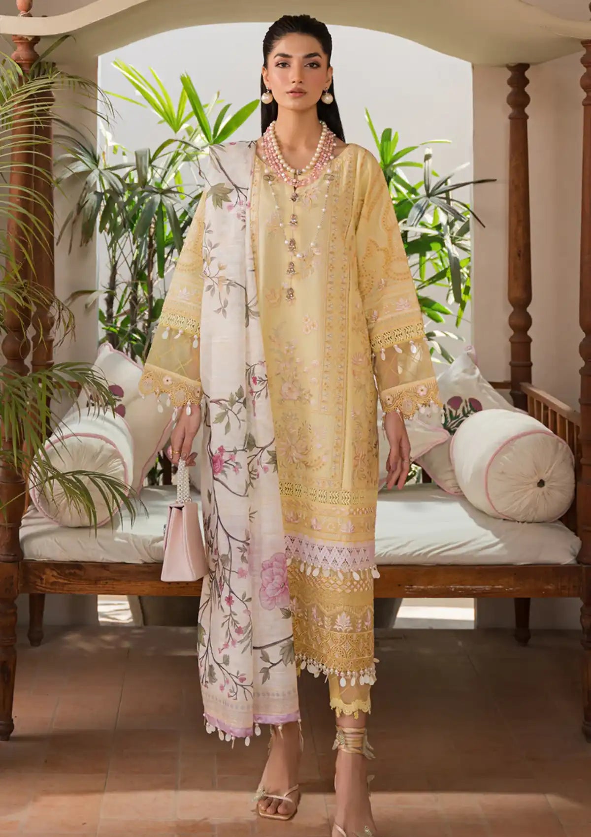 Neeshay Symphony Luxury Lawn'24 Sublime - Mohsin Saeed Fabrics