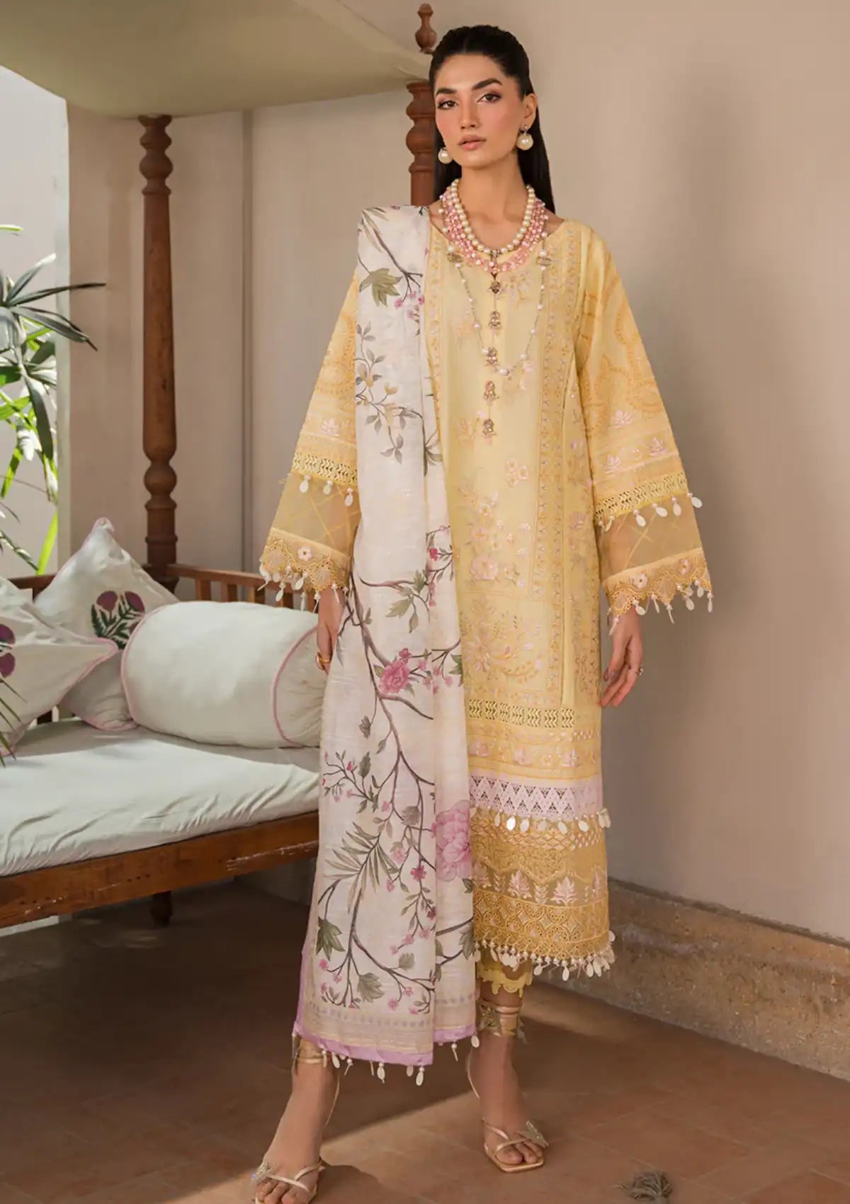 Neeshay Symphony Luxury Lawn'24 Sublime - Mohsin Saeed Fabrics