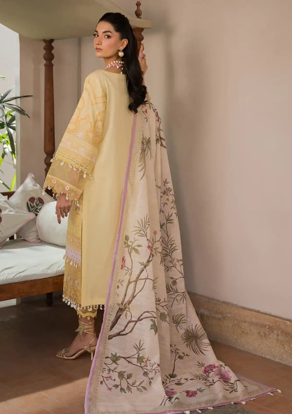Neeshay Symphony Luxury Lawn'24 Sublime - Mohsin Saeed Fabrics