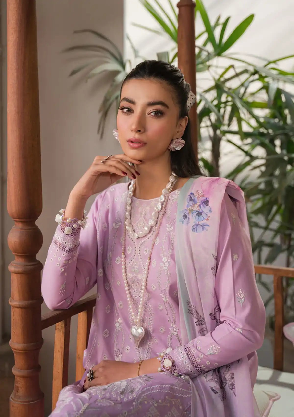 Neeshay Symphony Luxury Lawn'24 Serenade - Mohsin Saeed Fabrics