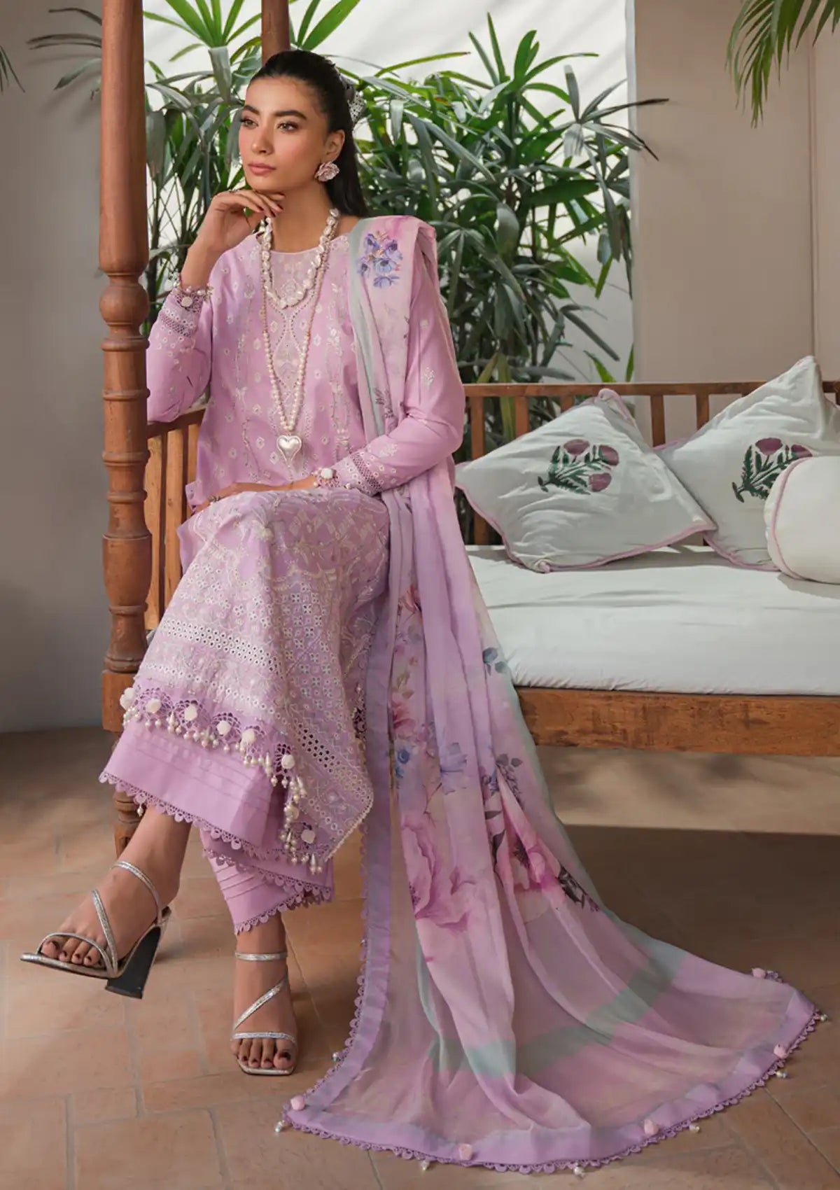 Neeshay Symphony Luxury Lawn'24 Serenade - Mohsin Saeed Fabrics