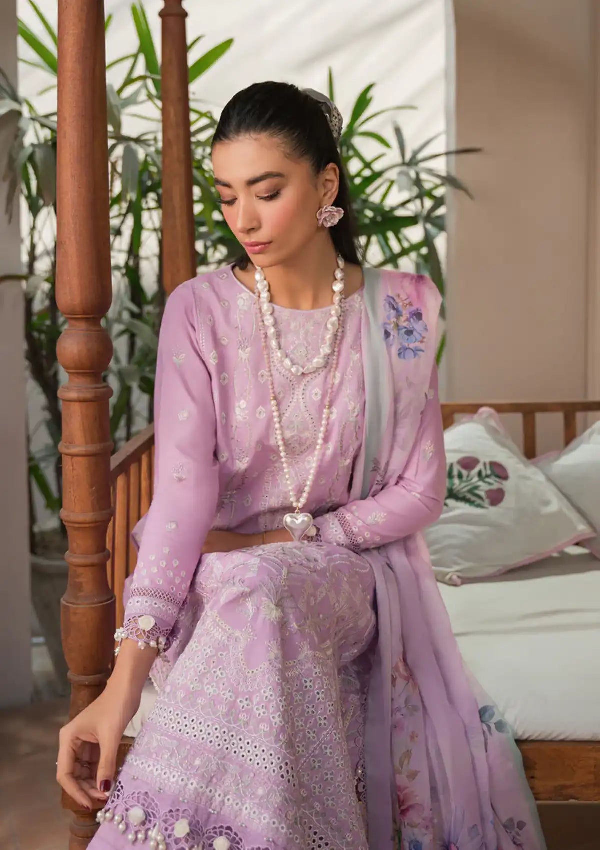Neeshay Symphony Luxury Lawn'24 Serenade - Mohsin Saeed Fabrics