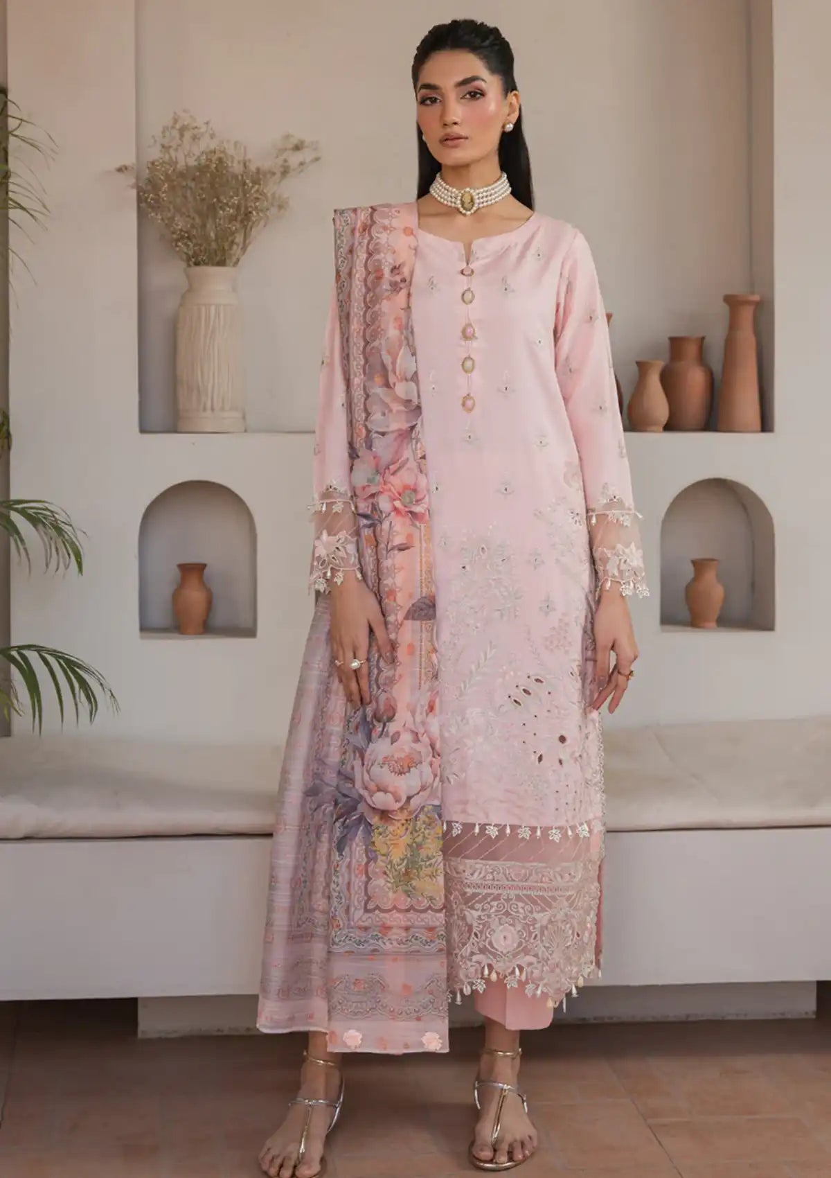 Neeshay Symphony Luxury Lawn'24 Lullaby - Mohsin Saeed Fabrics
