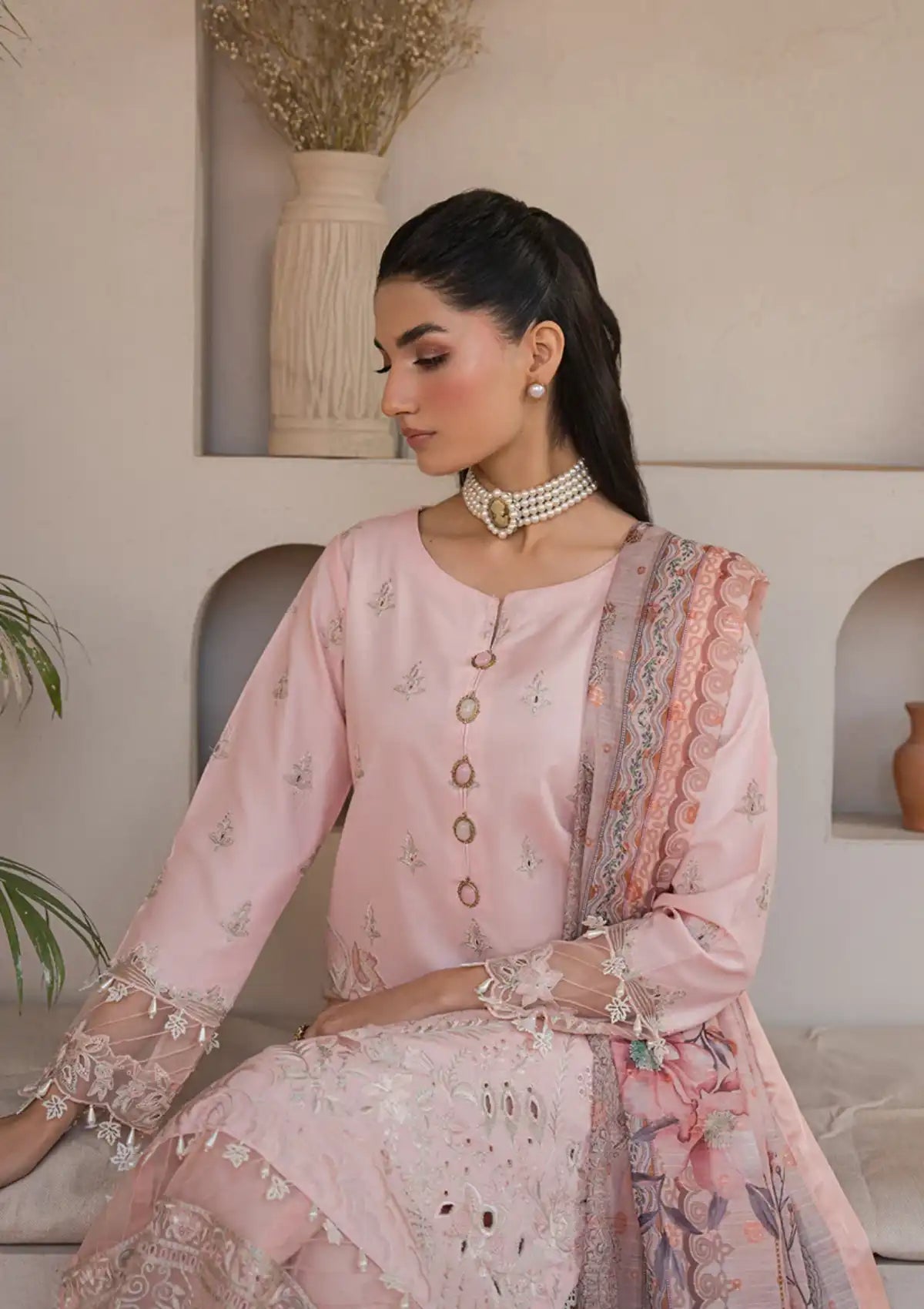 Neeshay Symphony Luxury Lawn'24 Lullaby - Mohsin Saeed Fabrics
