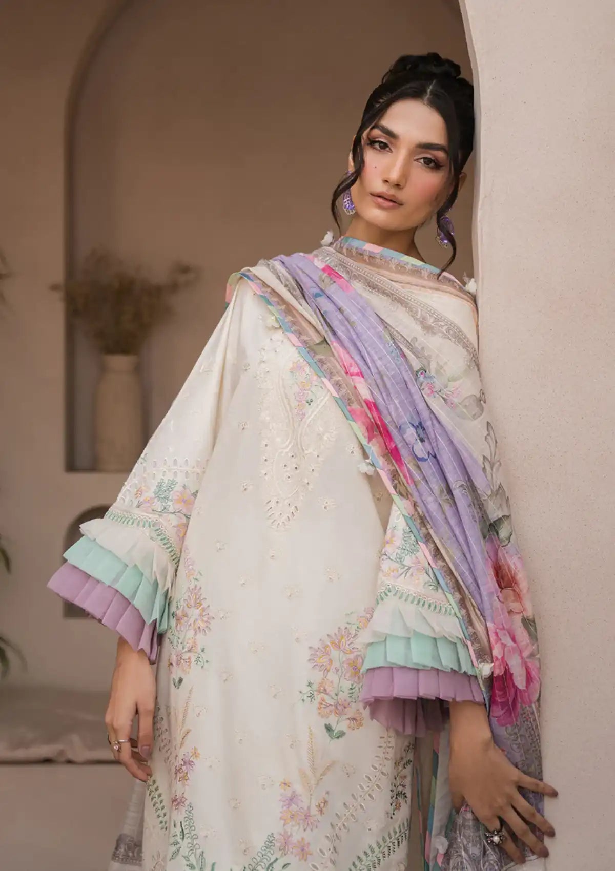 Neeshay Symphony Luxury Lawn'24 Opus - Mohsin Saeed Fabrics