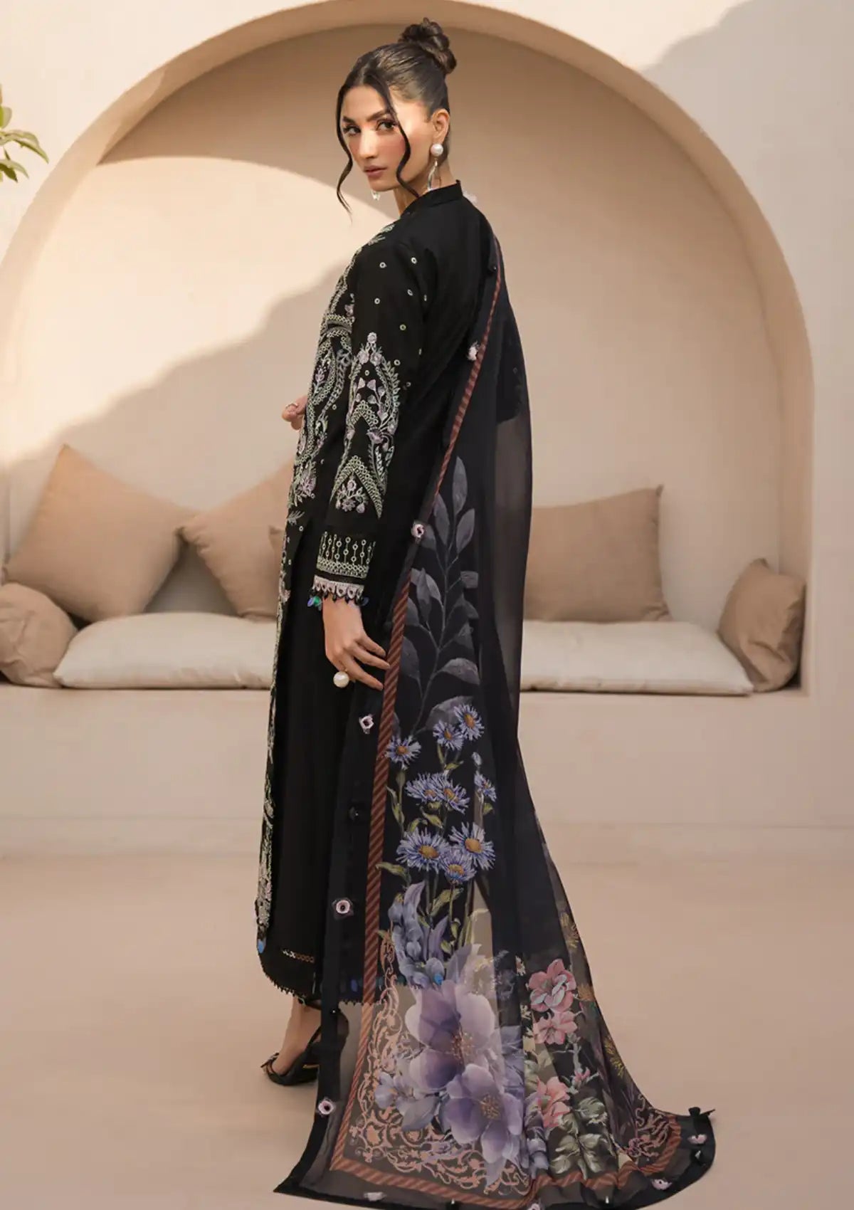 Neeshay Symphony Luxury Lawn'24 Celestial - Mohsin Saeed Fabrics