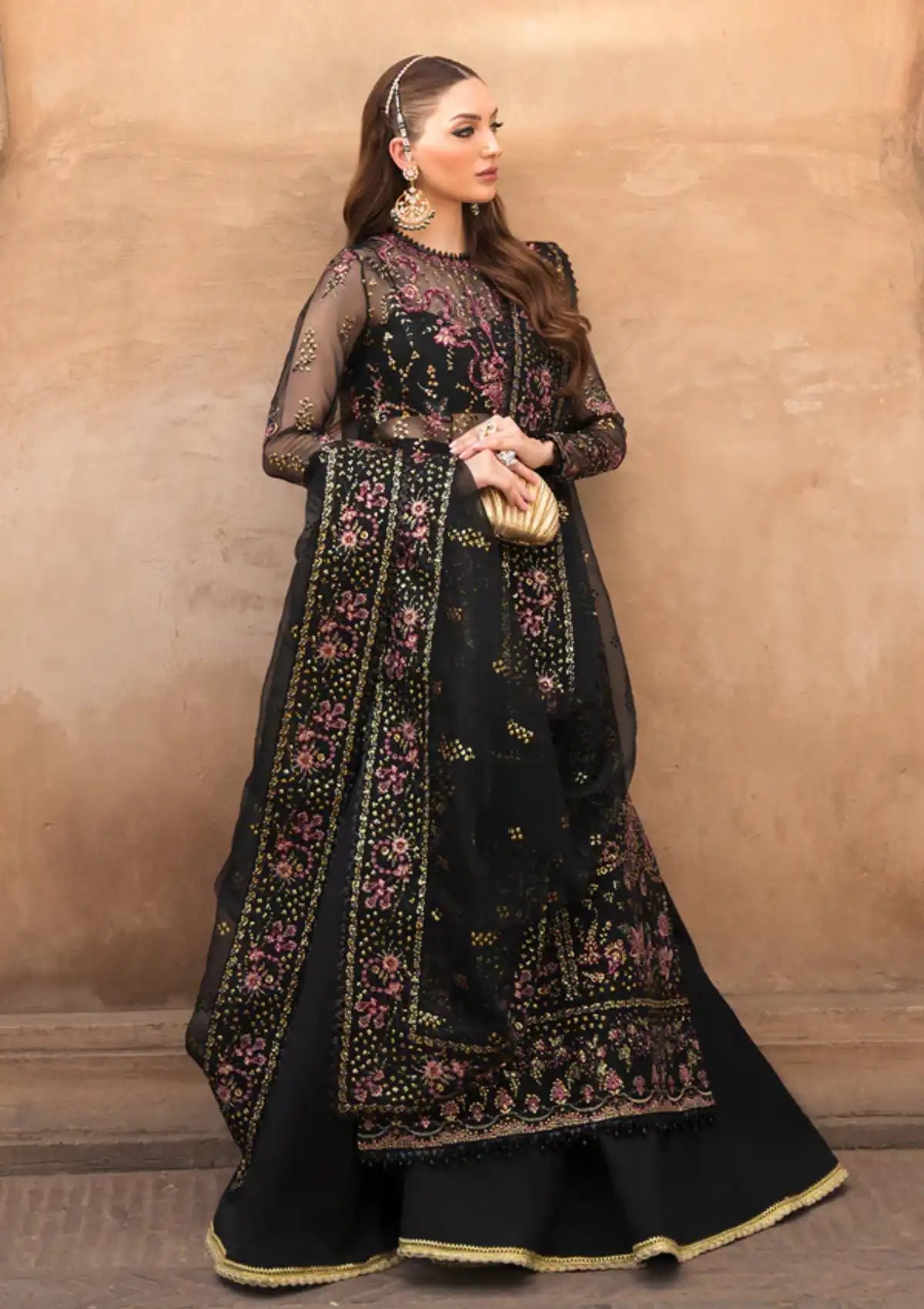 Ayzel Pehli Nazar Festive Chiffon'24 D-02 NAZNEEN - Mohsin Saeed Fabrics