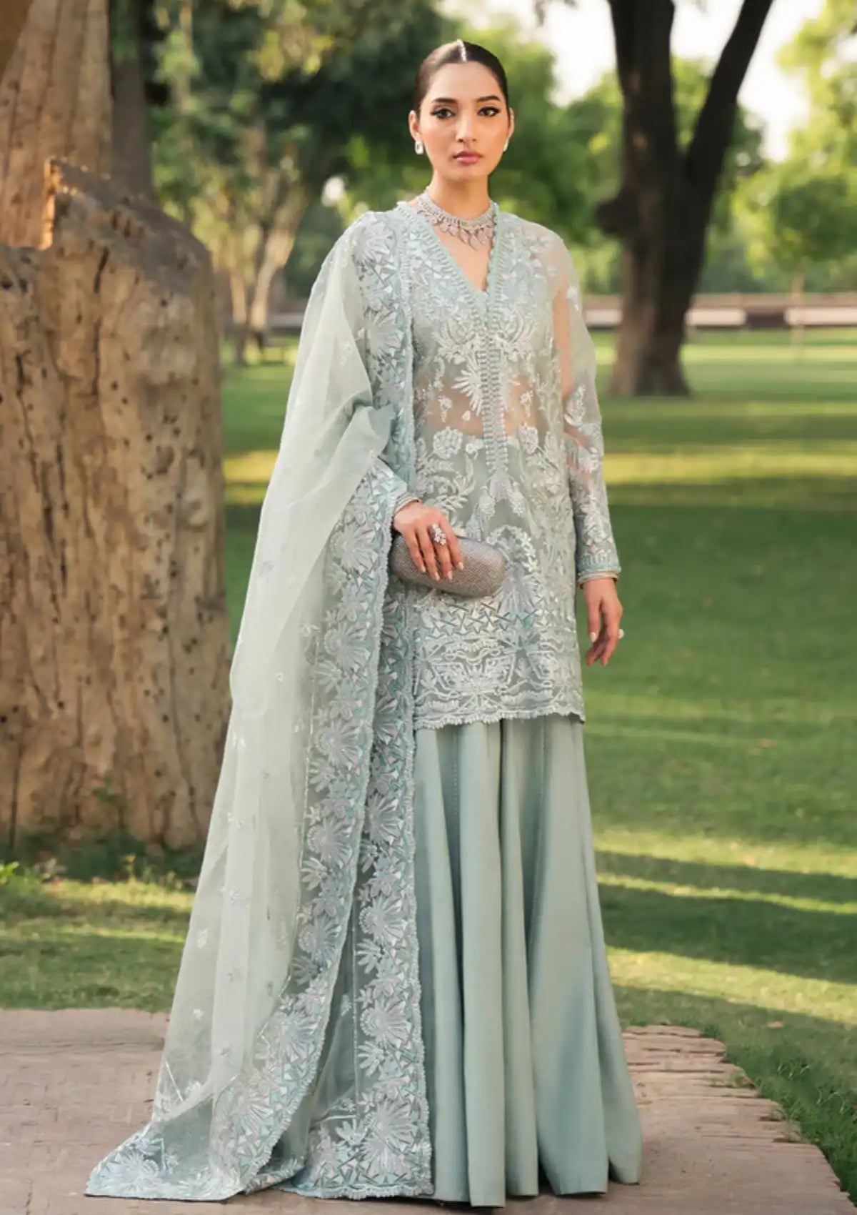 Ayzel Pehli Nazar Festive Chiffon'24 D-04 SULTANA - Mohsin Saeed Fabrics