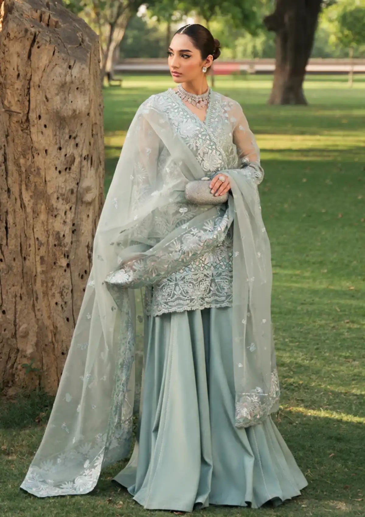 Ayzel Pehli Nazar Festive Chiffon'24 D-04 SULTANA - Mohsin Saeed Fabrics