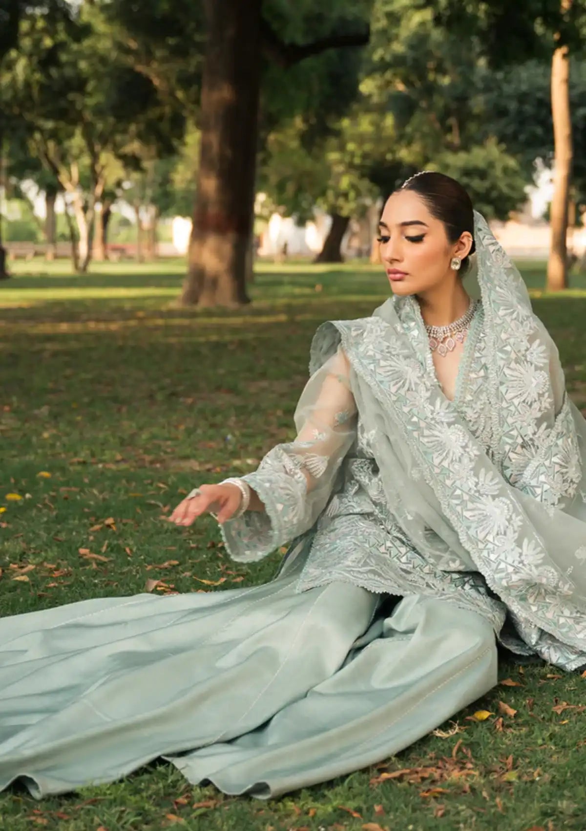 Ayzel Pehli Nazar Festive Chiffon'24 D-04 SULTANA - Mohsin Saeed Fabrics