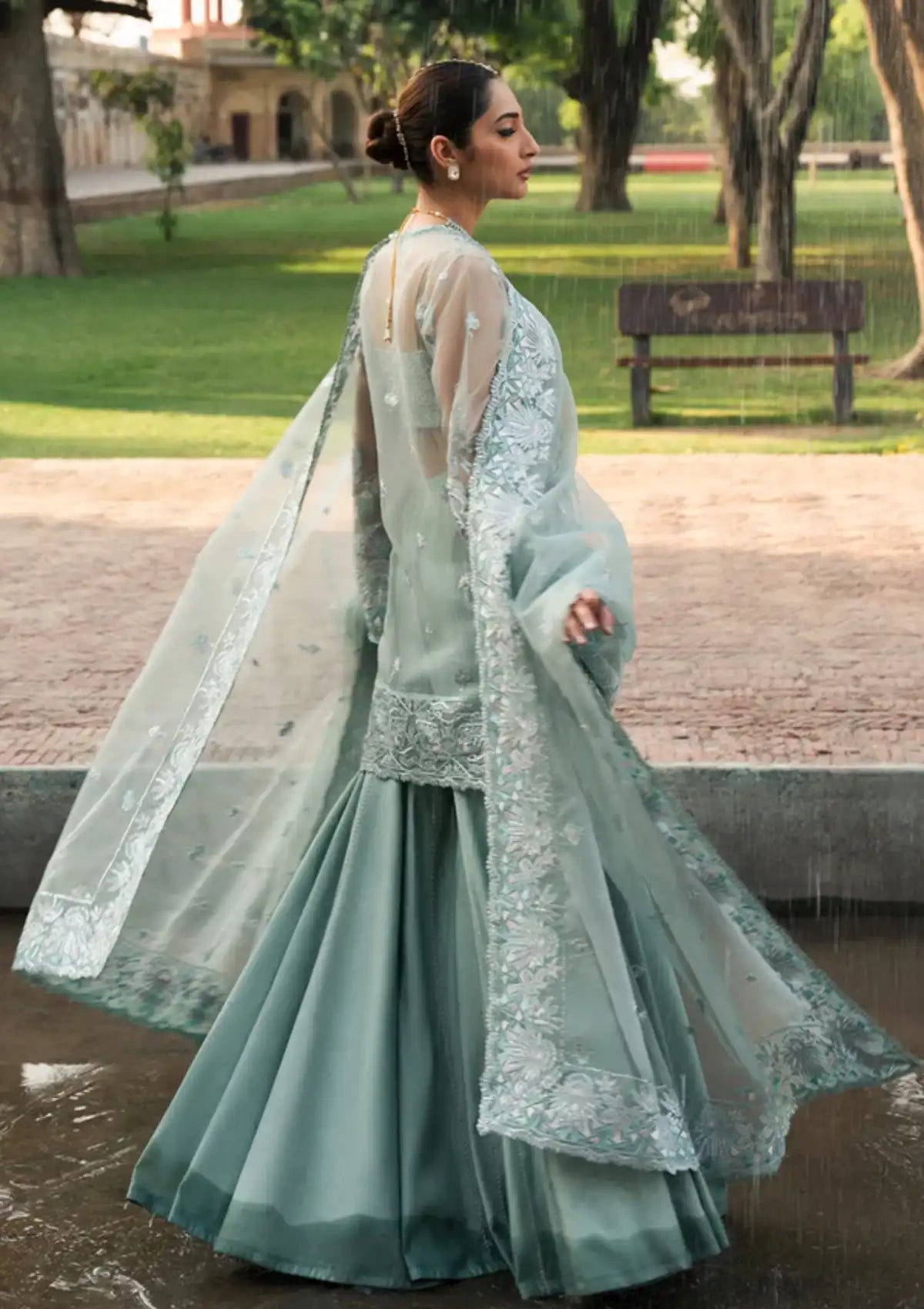 Ayzel Pehli Nazar Festive Chiffon'24 D-04 SULTANA - Mohsin Saeed Fabrics