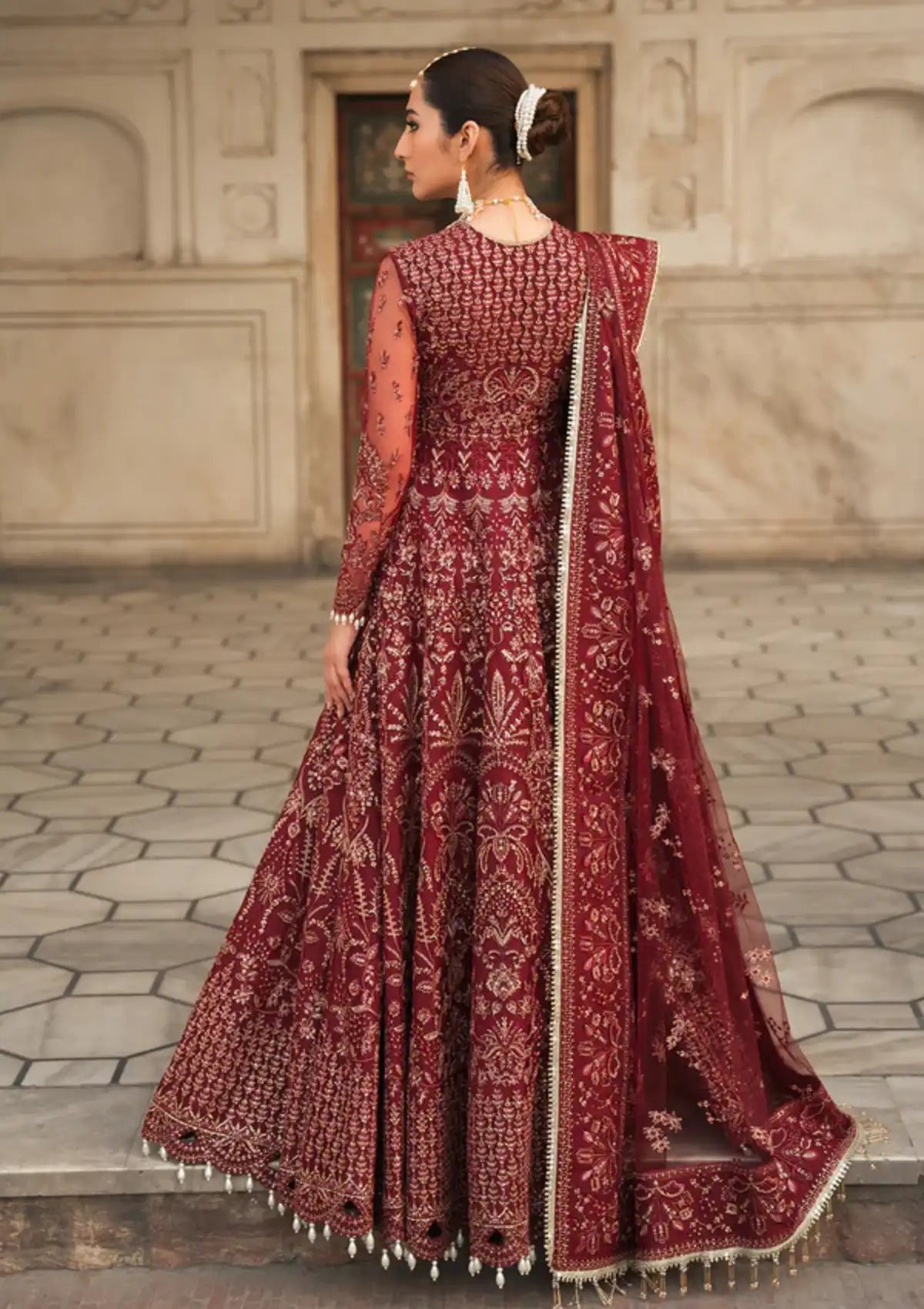 Ayzel Pehli Nazar Festive Chiffon'24 D-01 ZULEKHA - Mohsin Saeed Fabrics