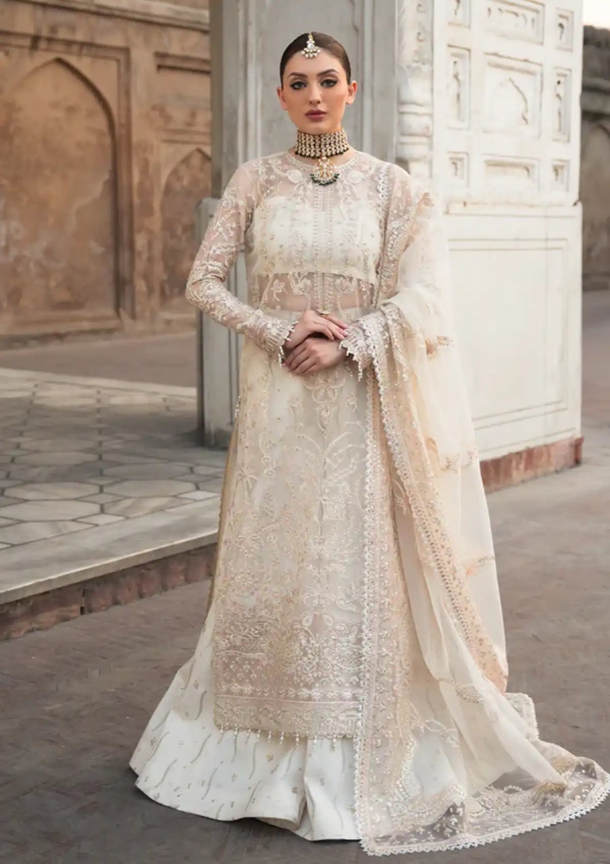 Ayzel Pehli Nazar Festive Chiffon'24 D-03 ZUBAIDA - Mohsin Saeed Fabrics