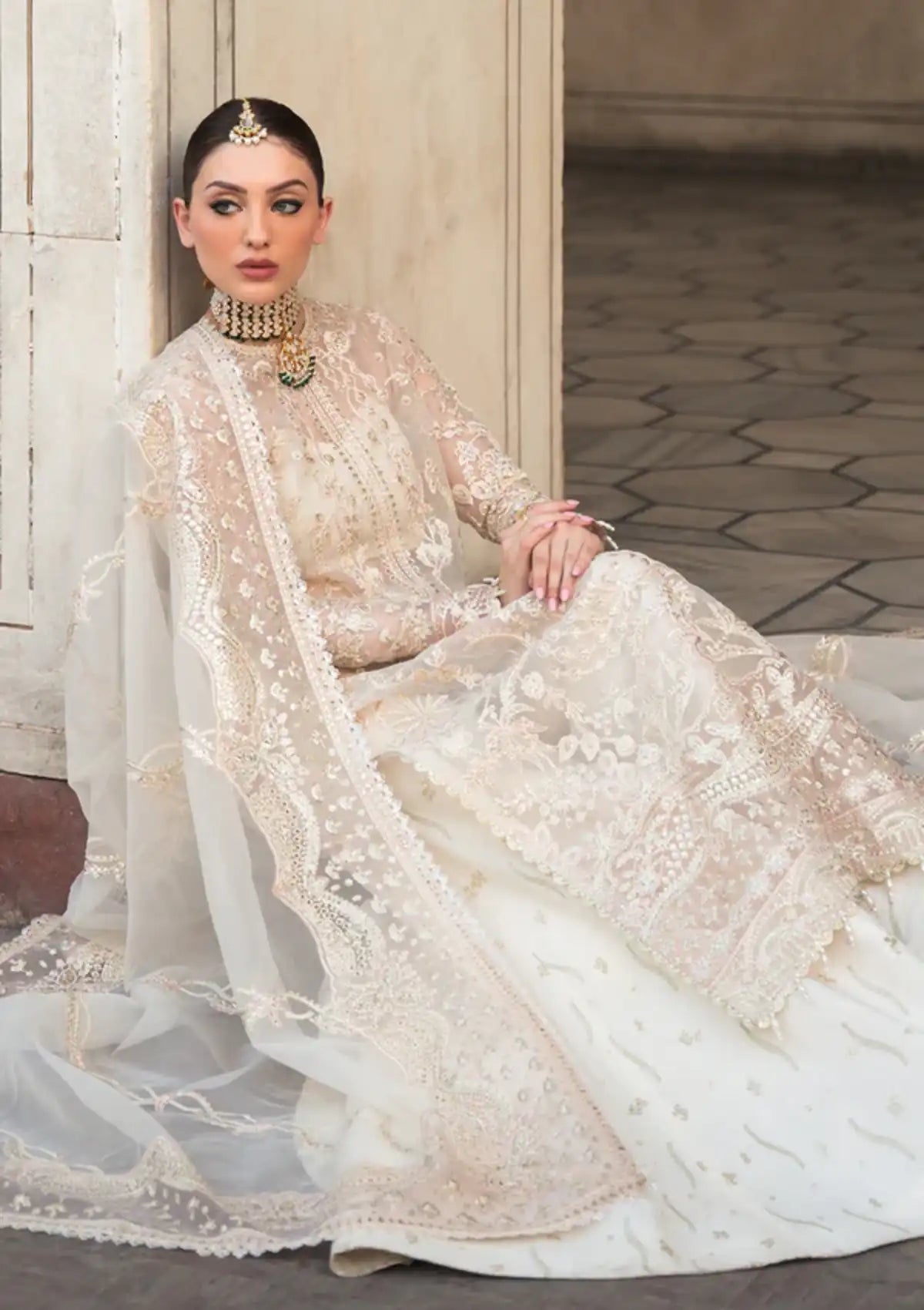 Ayzel Pehli Nazar Festive Chiffon'24 D-03 ZUBAIDA - Mohsin Saeed Fabrics