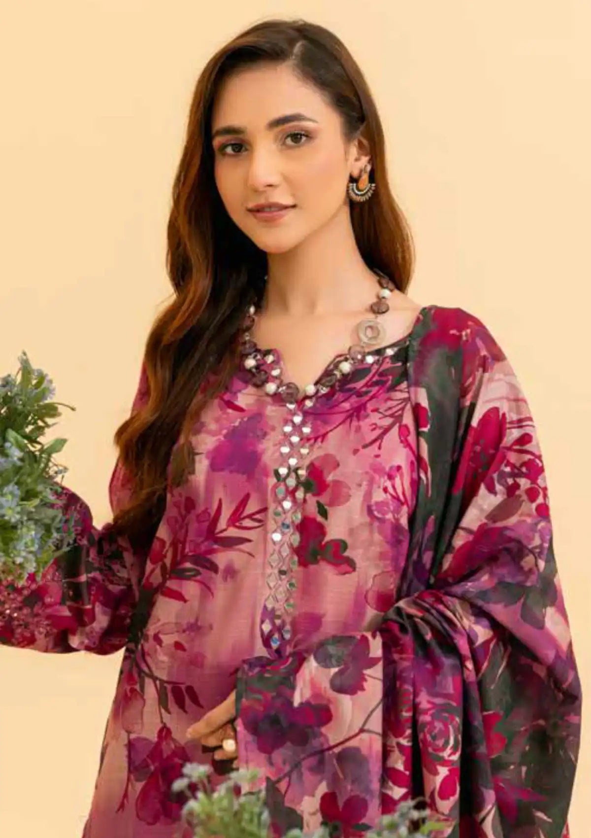 Aafreen Emb Chikankari Khaddar'24 AF-143