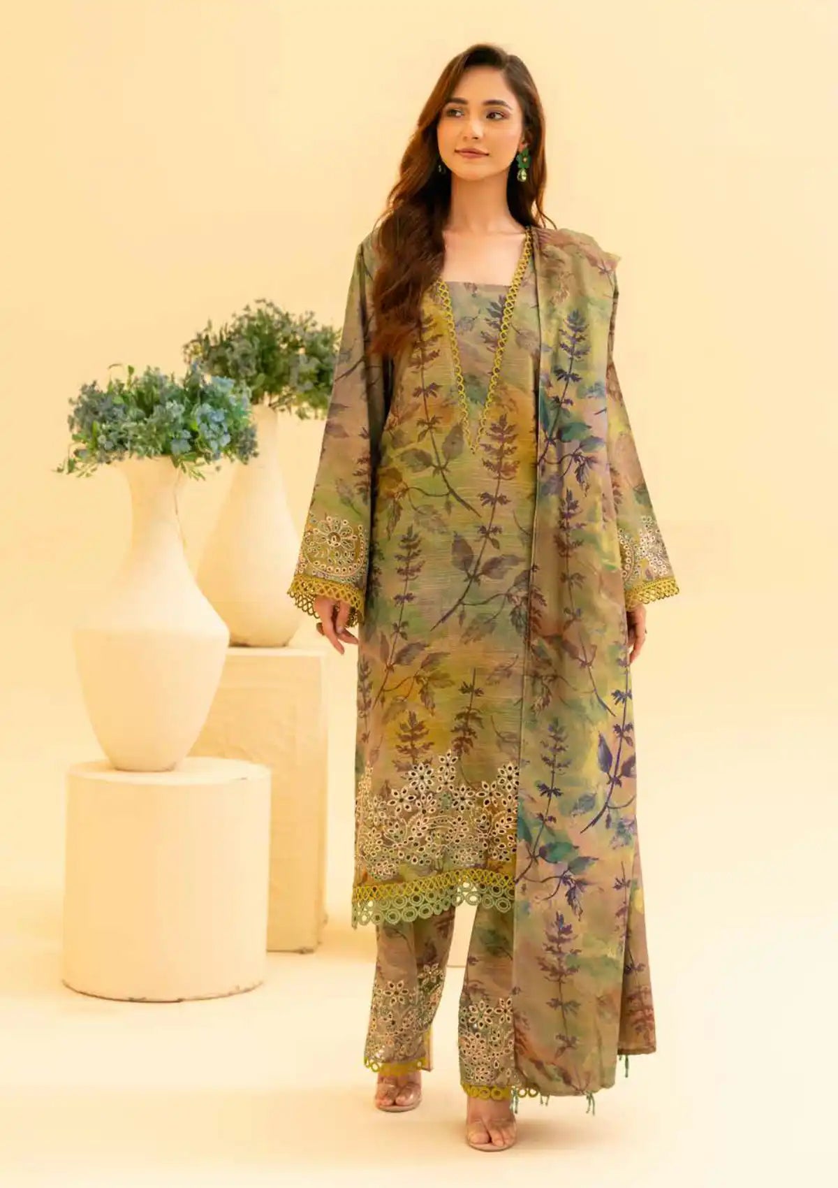 Aafreen Emb Chikankari Khaddar'24 AF-141