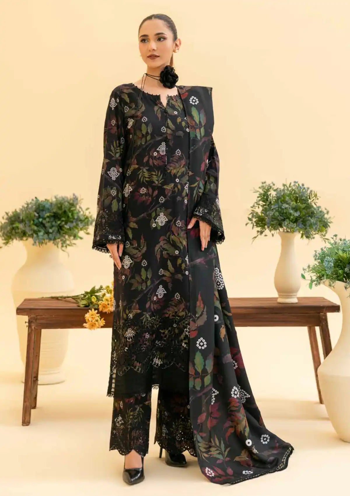Aafreen Emb Chikankari Khaddar'24 AF-148