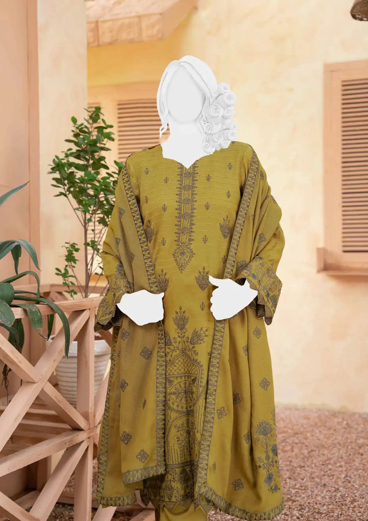 Anchal Emb Wool Shawl'24 D-03