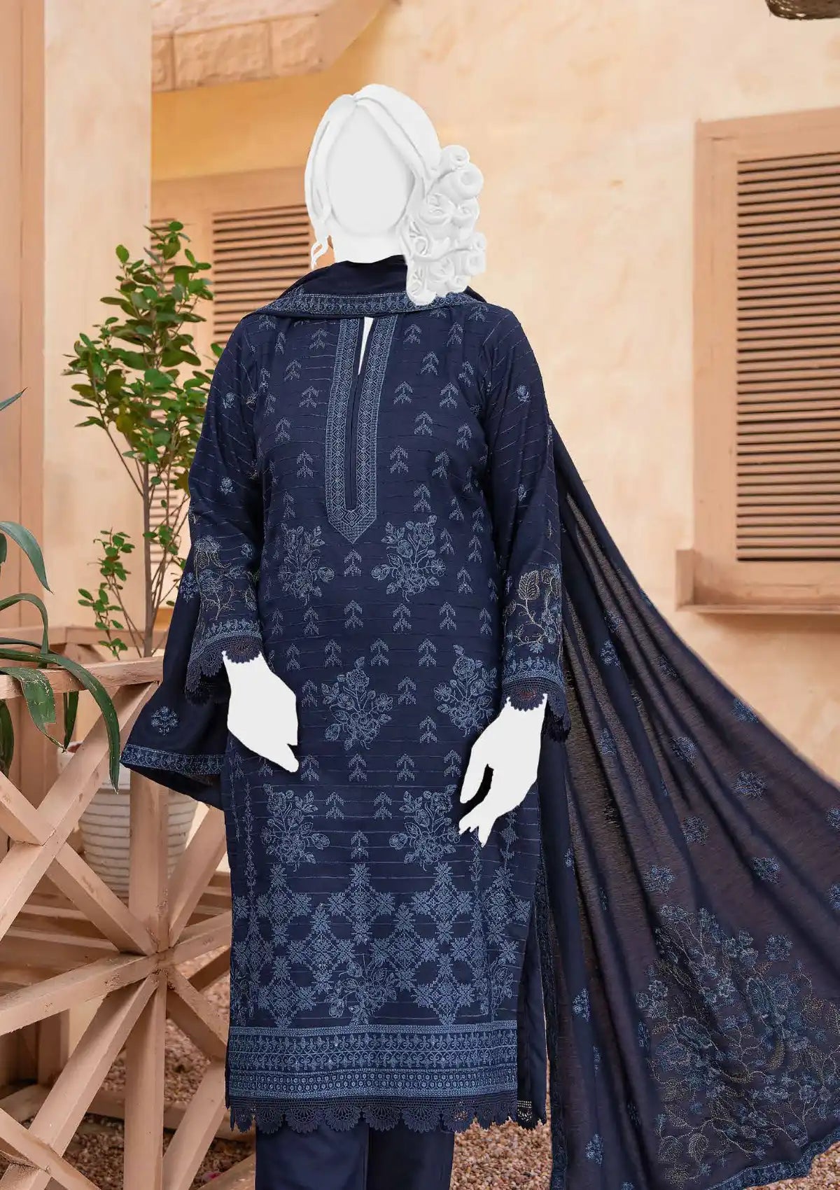 Anchal Emb Wool Shawl'24 D-04