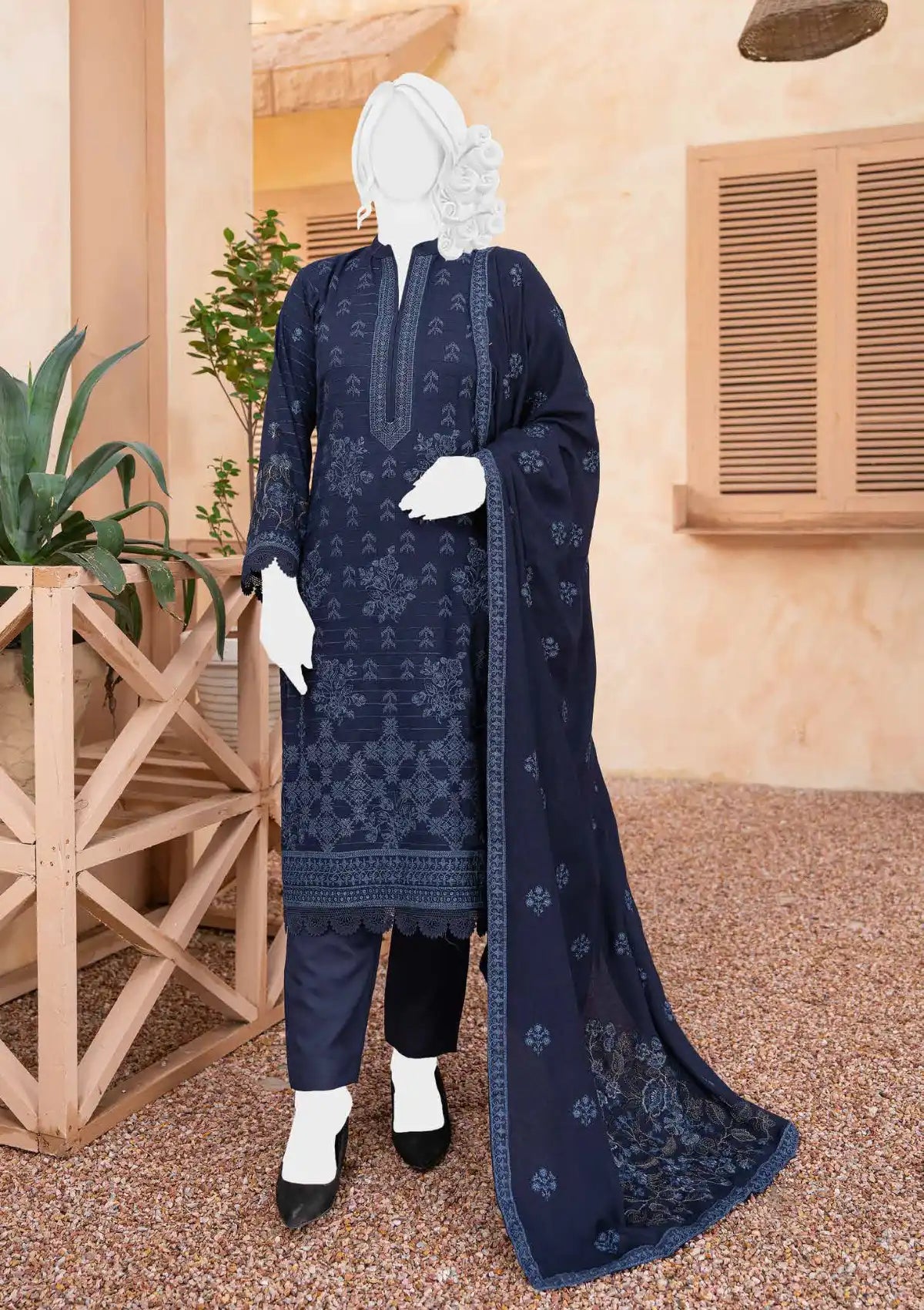 Anchal Emb Wool Shawl'24 D-04