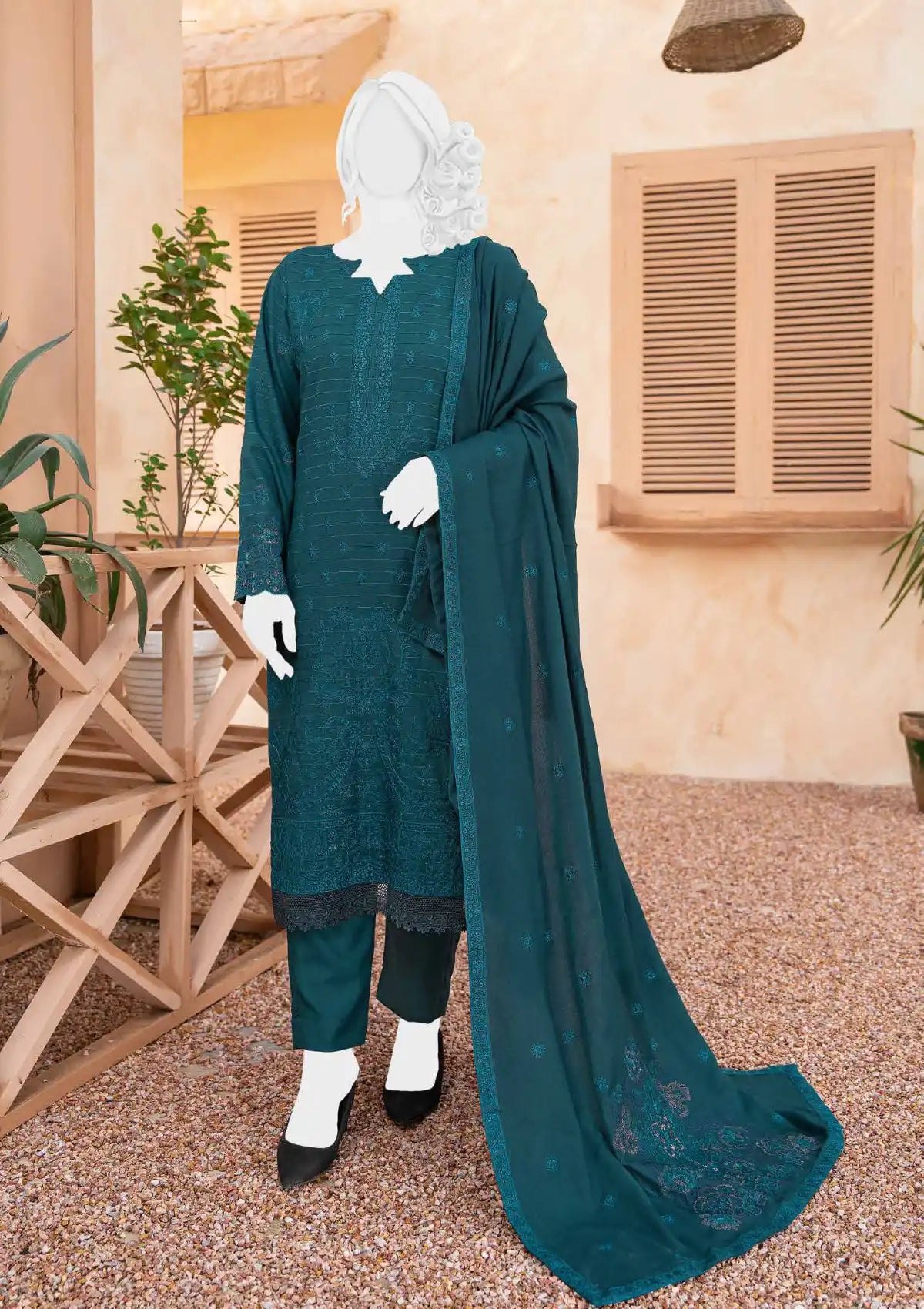 Anchal Emb Wool Shawl'24 D-05