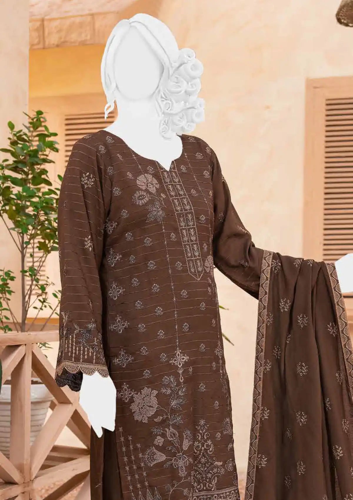 Anchal Emb Wool Shawl'24 D-06