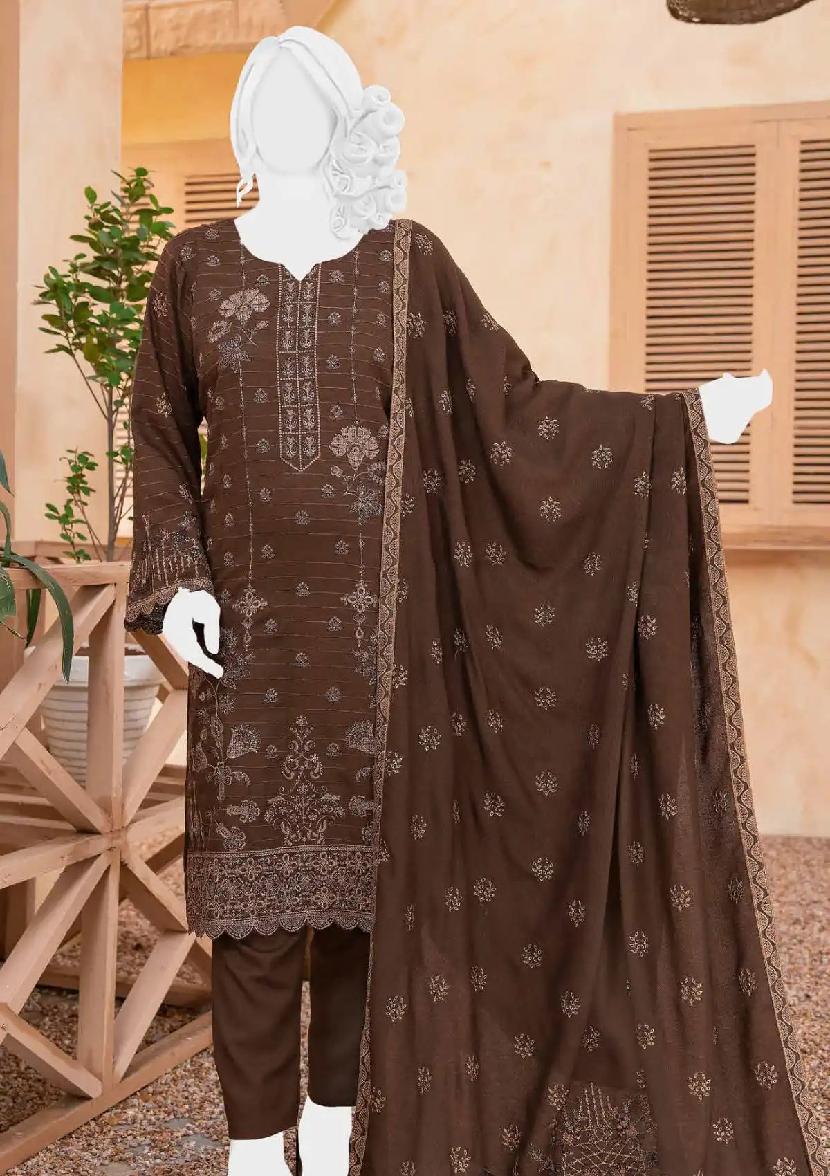 Anchal Emb Wool Shawl'24 D-06