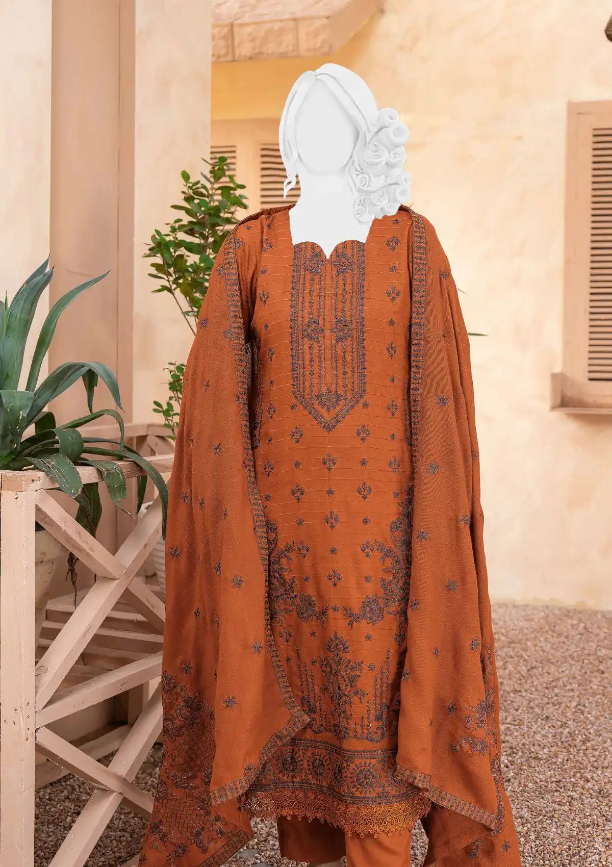 Anchal Emb Wool Shawl'24 D-07