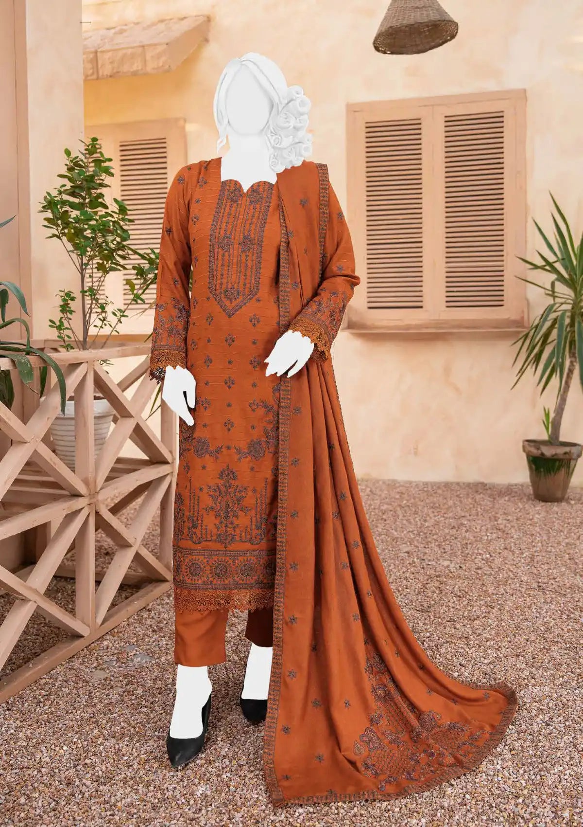 Anchal Emb Wool Shawl'24 D-07