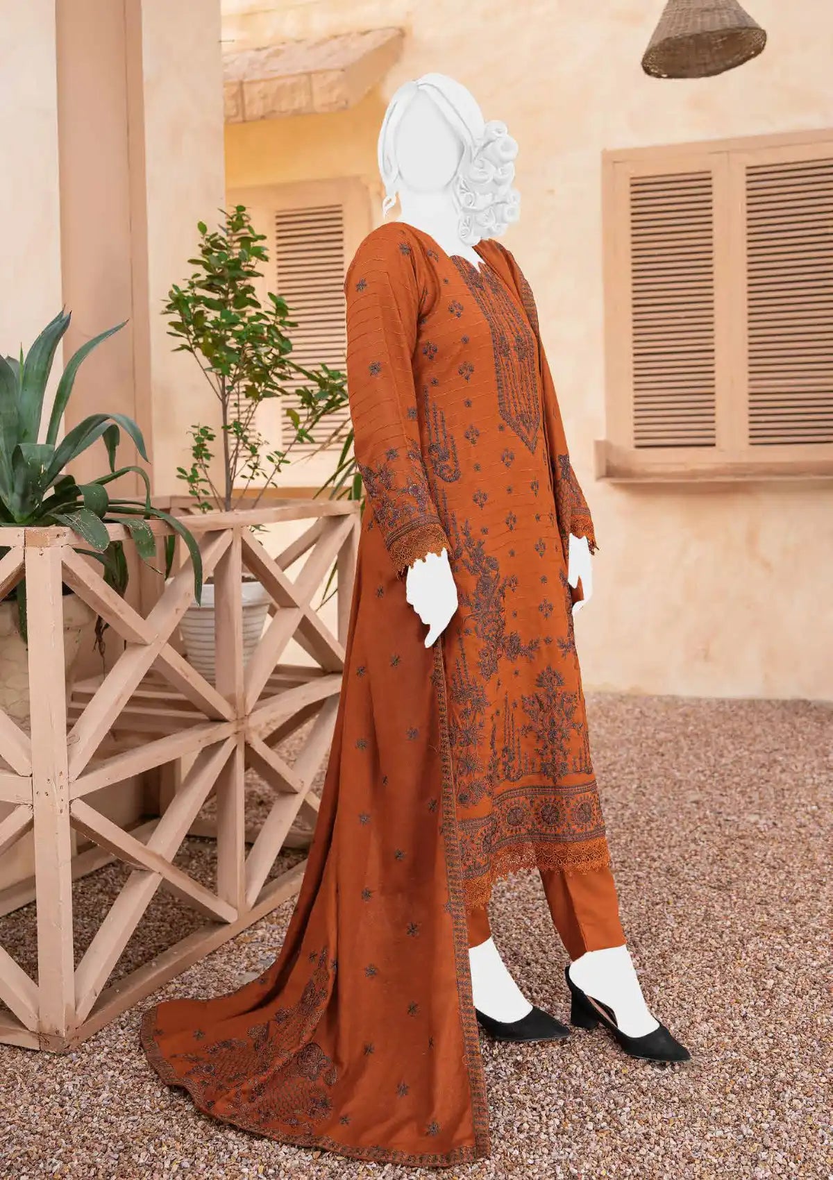 Anchal Emb Wool Shawl'24 D-07