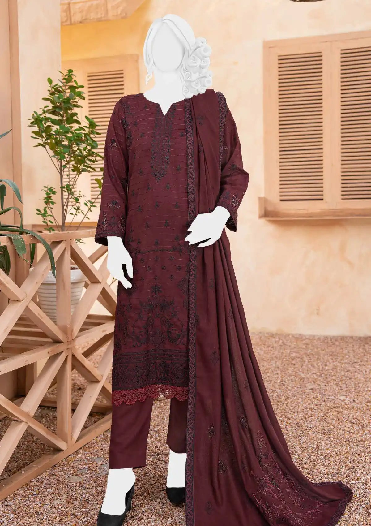 Anchal Emb Wool Shawl'24 D-01