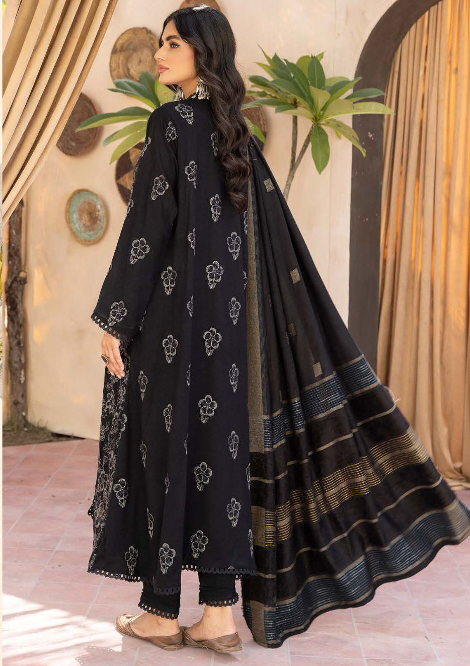 Aanchal Emb Peach Leather By Khoobsurat'23 AC-01 - Mohsin Saeed Fabrics