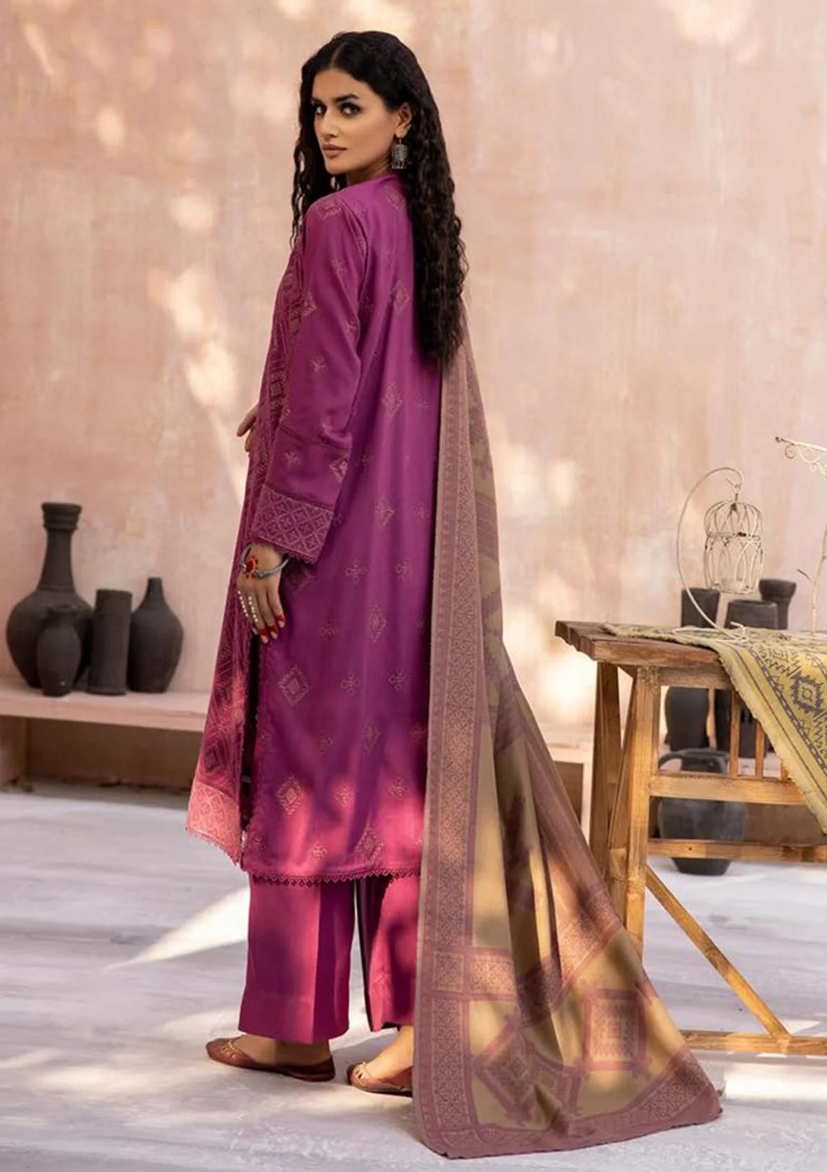 Aangan By Khoobsurat Kashmiri Shawl'23 AK-38 - Mohsin Saeed Fabrics