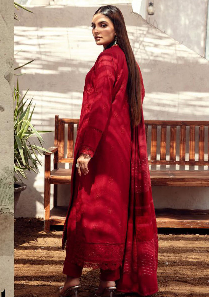 Aangan Peach Leather By Khoobsurat'23 AN-01 - Mohsin Saeed Fabrics