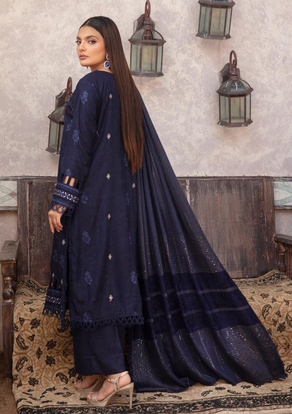 Aangan Peach Leather By Khoobsurat'23 AN-05 - Mohsin Saeed Fabrics