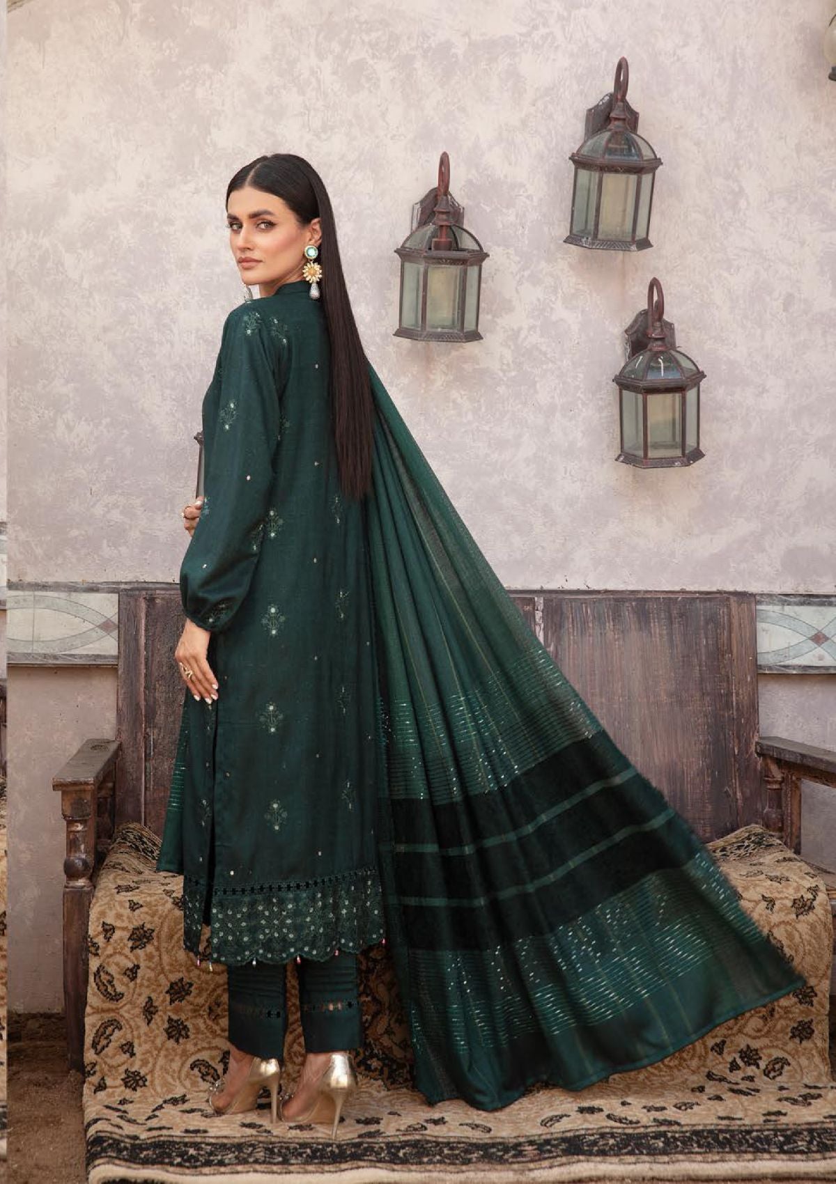 Aangan Peach Leather By Khoobsurat'23 AN-06 - Mohsin Saeed Fabrics