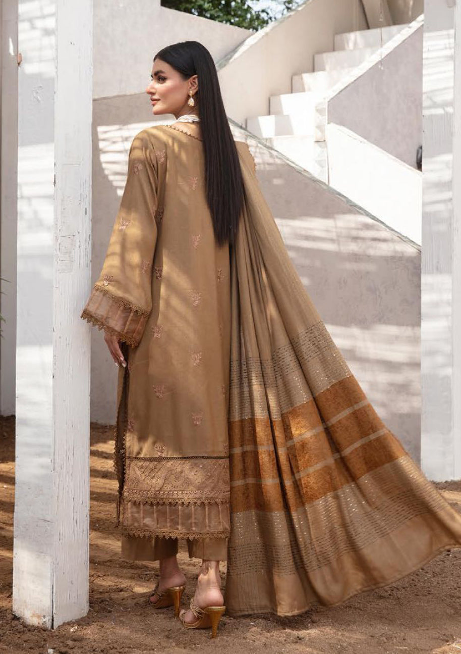 Aangan Peach Leather By Khoobsurat'23 AN-10 - Mohsin Saeed Fabrics