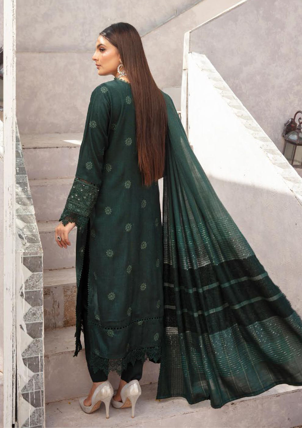 Aangan Peach Leather By Khoobsurat'23 AN-11 - Mohsin Saeed Fabrics