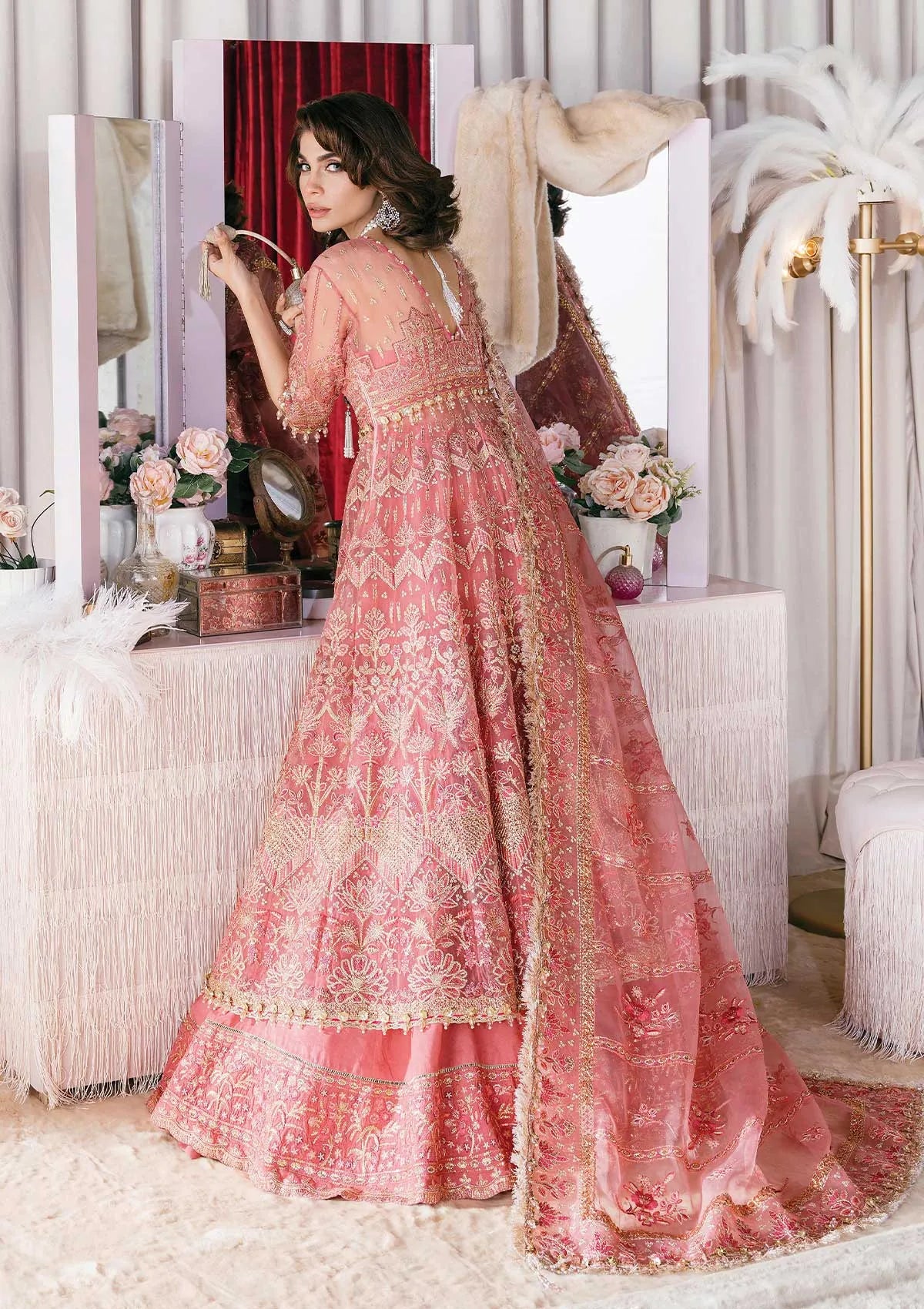 Afrozeh Starlet Luxury Unstitched'23 ASOS-V1-08 (FLAMINGO FLAIR)