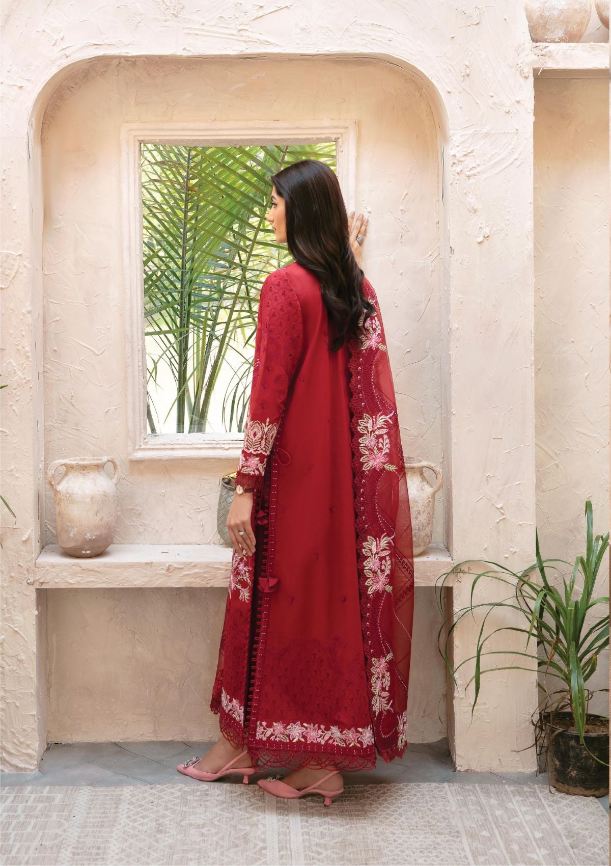 Afrozeh Cascade luxury lawn'24 Al-03 (EMERY)