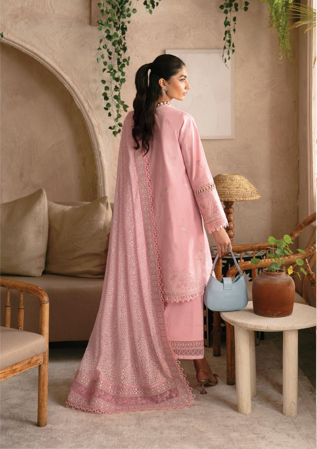 Afrozeh Cascade luxury lawn'24 AL-09 (ELA) - Mohsin Saeed Fabrics