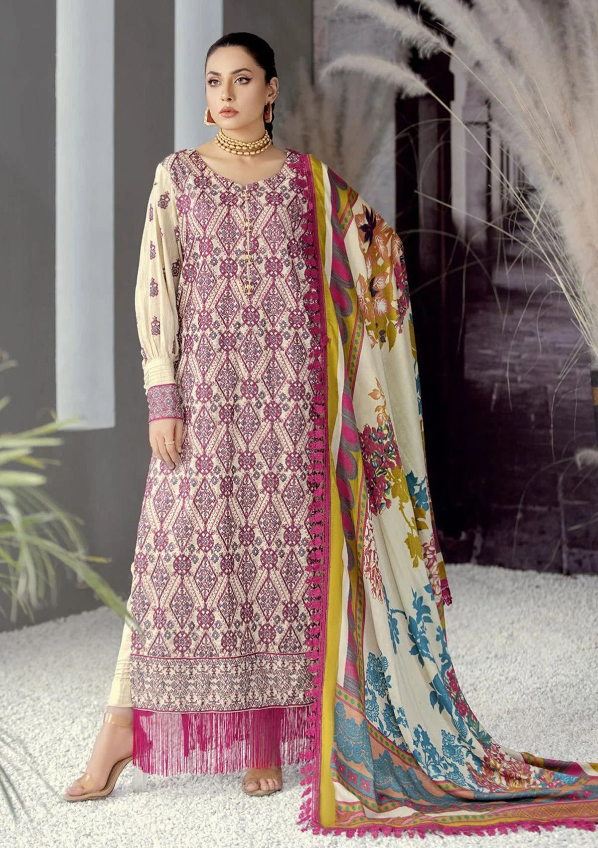 Afsaneh By Wania'22 Vol-01 WP-205 - Mohsin Saeed Fabrics