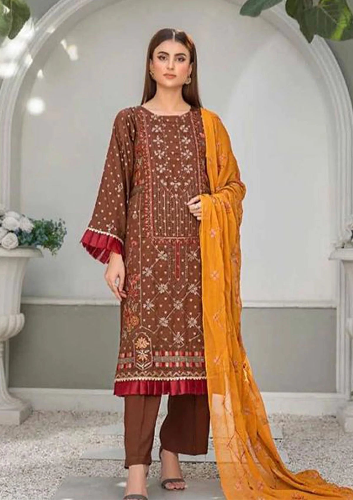 Alif Airjet Emb Viscose'23 Vol-30 D-04 - Mohsin Saeed Fabrics